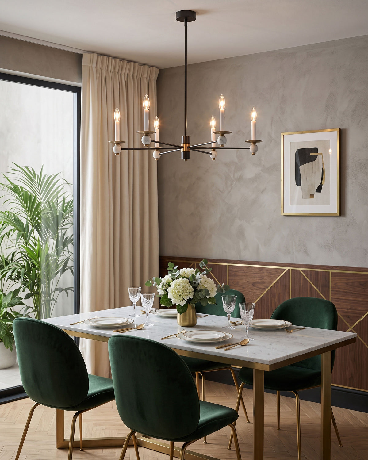 Roland Geometric Chandelier full silhouette